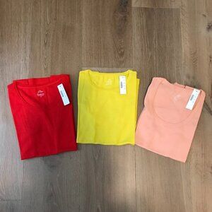J.CREW Perfect Fit  Short-Sleeve T-Shirt A Set of Three Small NWT